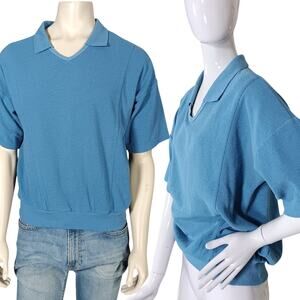 VTG Unisex Sloopy Joes Men's Sweatshirt One Size Petite Blue Short Sleeve